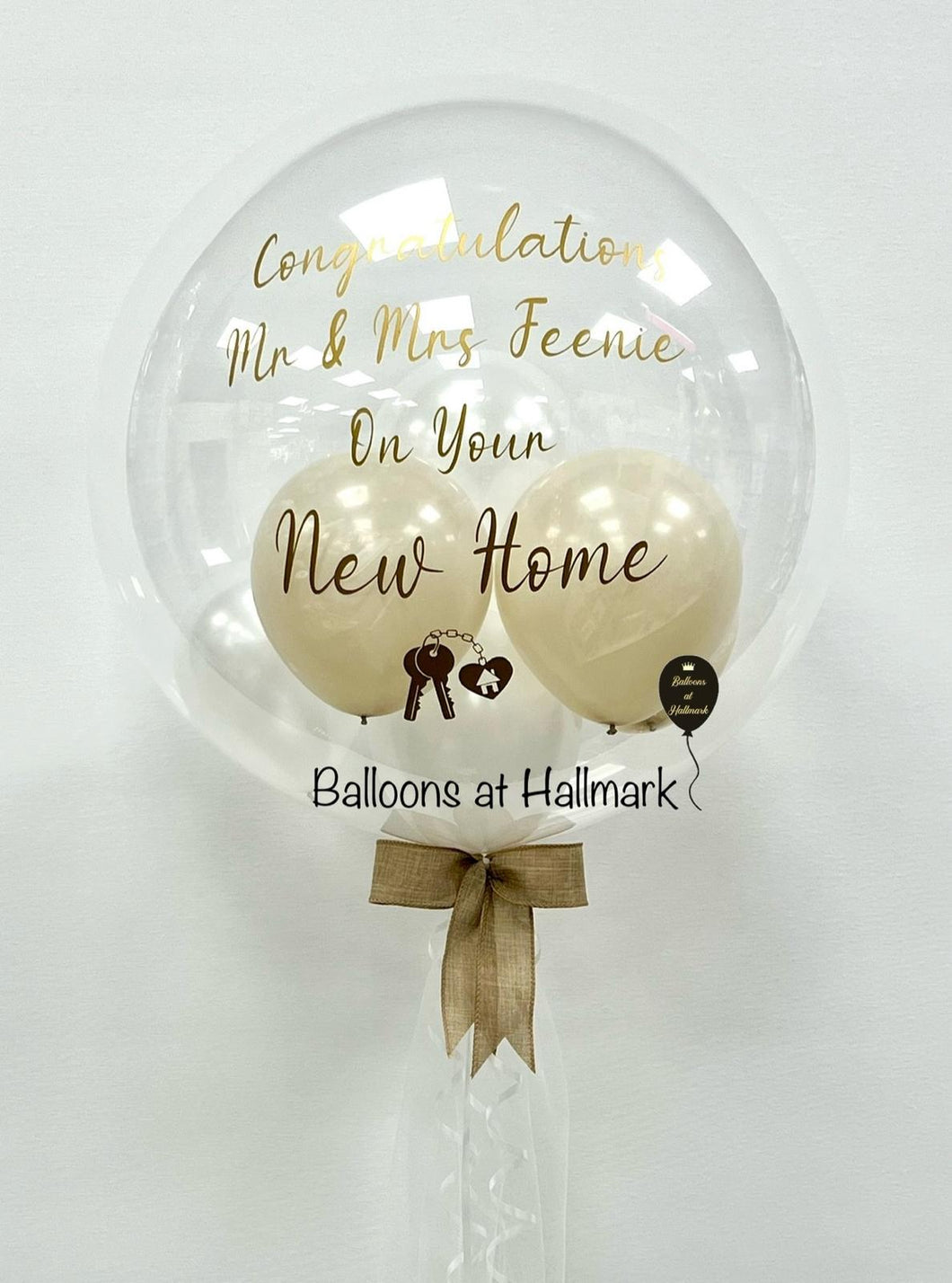 Personalised Helium Bubble Balloon - Small Balloons Inside