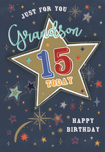 Load image into Gallery viewer, Grandson 15 Birthday Card
