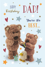 Load image into Gallery viewer, Dad Birthday Card - Cute Barley Bear Design
