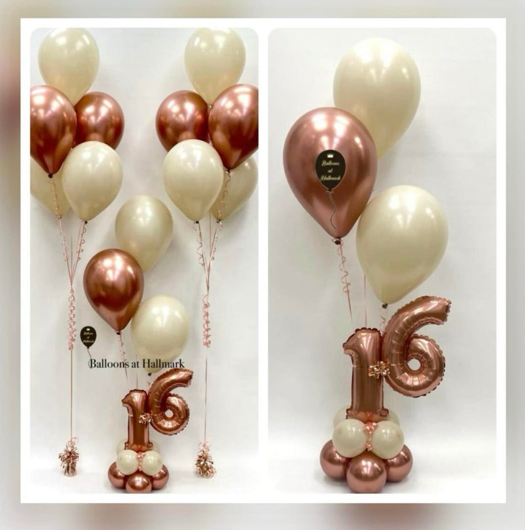 Balloon package : 2 sets of 5 & mini number stack with set of 3