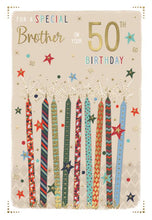 Load image into Gallery viewer, Brother 50 Birthday Card
