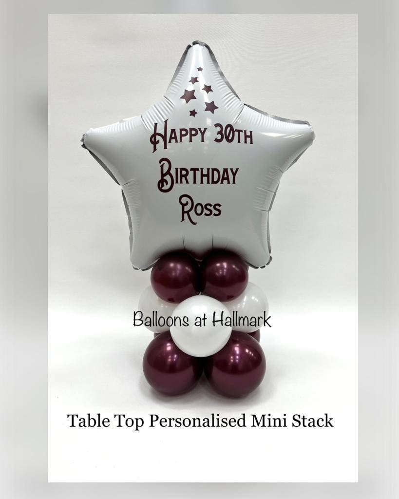 Personalised Mini Balloon Stack - 3 Tiers Table Top