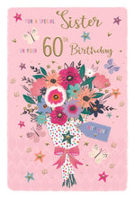 Load image into Gallery viewer, Sister 60 Birthday Card
