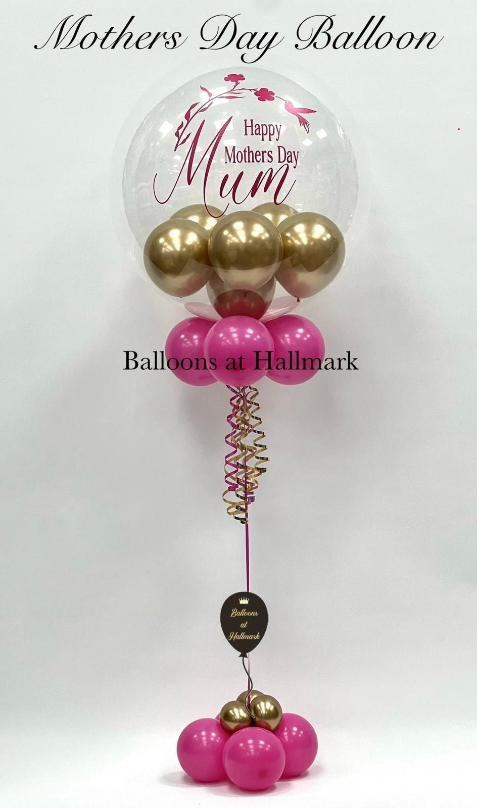 Special Offer Mothers Day Personalised Bubble Balloon on Small Balloon Base