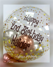 Load image into Gallery viewer, Personalised Helium Bubble Balloon - Small Balloons Inside
