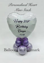 Load image into Gallery viewer, Personalised Mini Balloon Stack - 2 Tier Table Top
