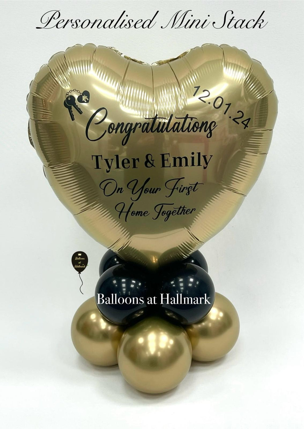 Personalised Mini Balloon Stack - 2 Tier Table Top