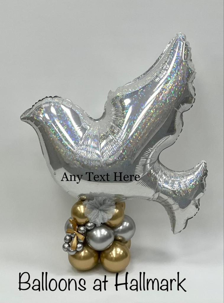 Communion Personalised Airfilled Dove Balloon