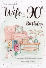 Load image into Gallery viewer, Wife 90 Birthday Card
