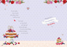 Load image into Gallery viewer, Auntie Birthday Card - Contemporary Cake Design
