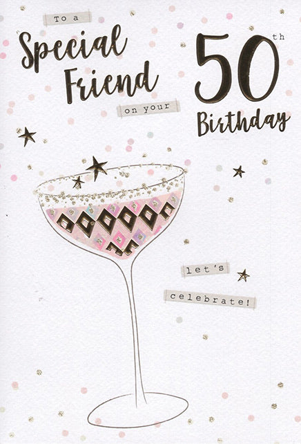 Special Friend 50th Birthday Card