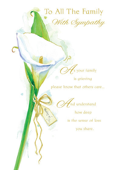 Sympathy To All The Family Card