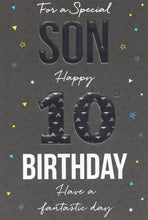 Load image into Gallery viewer, Son 10 Birthday Card
