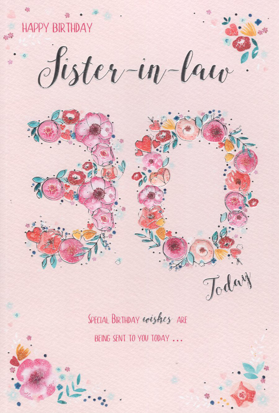 Sister in Law 30 Birthday Card