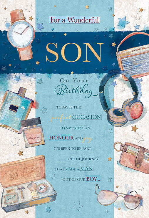 Son Birthday Card - Classic Male Design