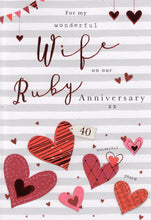 Load image into Gallery viewer, Wife Ruby Anniversary Card
