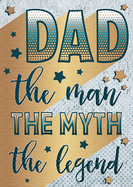 Dad Birthday Card -  Contemporary Design