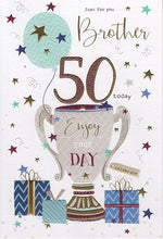 Load image into Gallery viewer, Brother 50th Birthday Card
