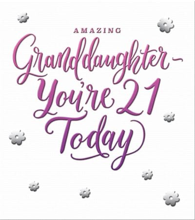 Hallmark Granddaughter 21 Birthday Card