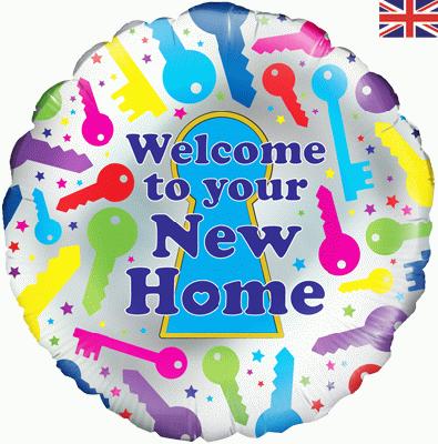 18” Standard Foil Welcome to your New Home Helium Balloon