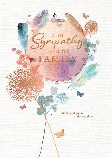 Sympathy To All The Family Card