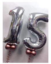Load image into Gallery viewer, Large Silver Number Balloon - Choose Required Number
