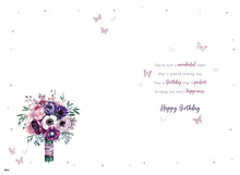 Load image into Gallery viewer, Sister Birthday Card - Flowers &amp; Butterfly Design
