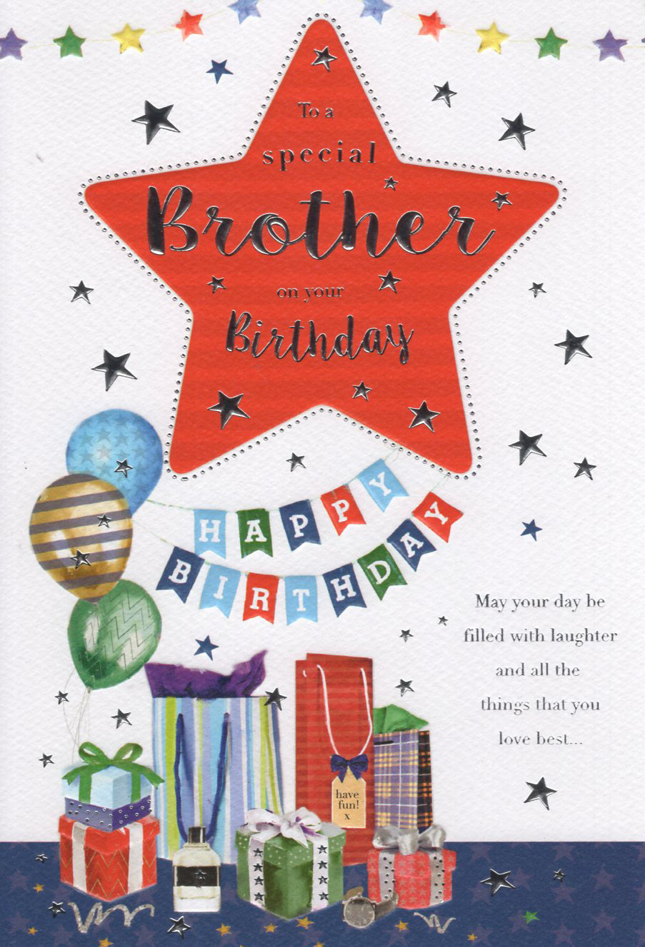 Brother Birthday Card - Contemporary Design