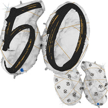 Load image into Gallery viewer, Black &amp; Gold &amp; Marble Joint Number Balloon - Choose Age Required
