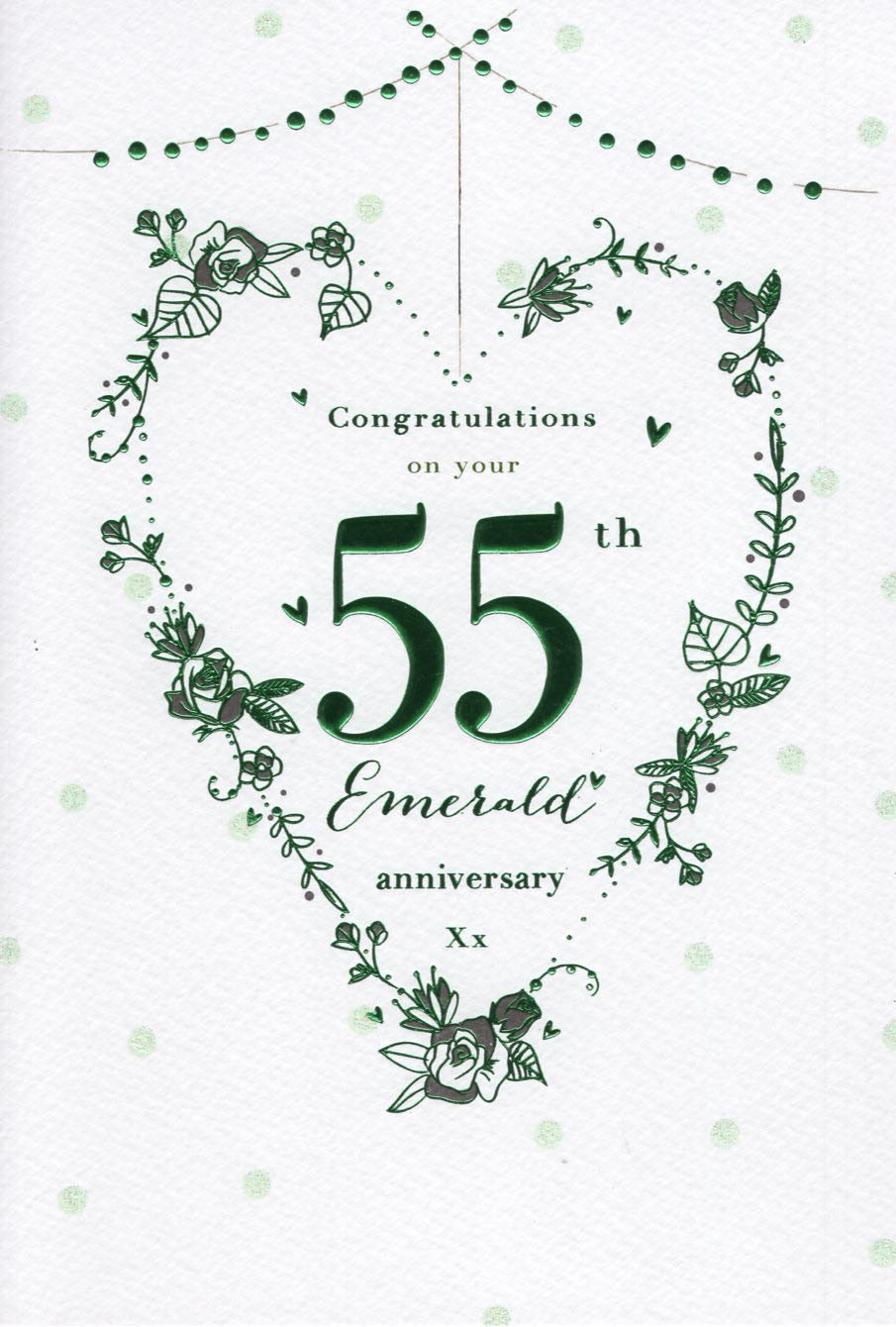 Emerald Anniversary Card - 55th Wedding Anniversary