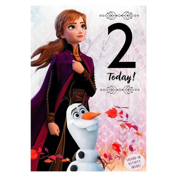 Disney Frozen Age 2 Birthday Card