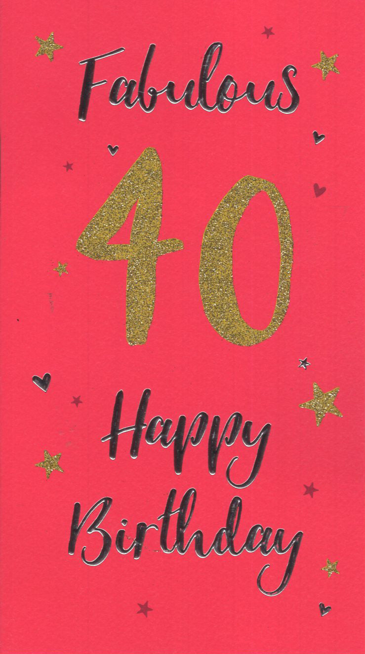 Female 40 Birthday Card