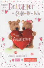 Load image into Gallery viewer, Daughter and Son in Law Anniversary Card - Barley Bear
