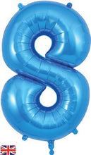 Load image into Gallery viewer, Large Blue Number Balloon - Choose Required Number
