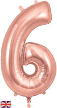 Load image into Gallery viewer, Large Rose Gold Number Balloon - Choose Number Required
