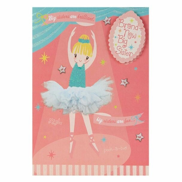 Hallmark Brand New Big Sister Card With Badge