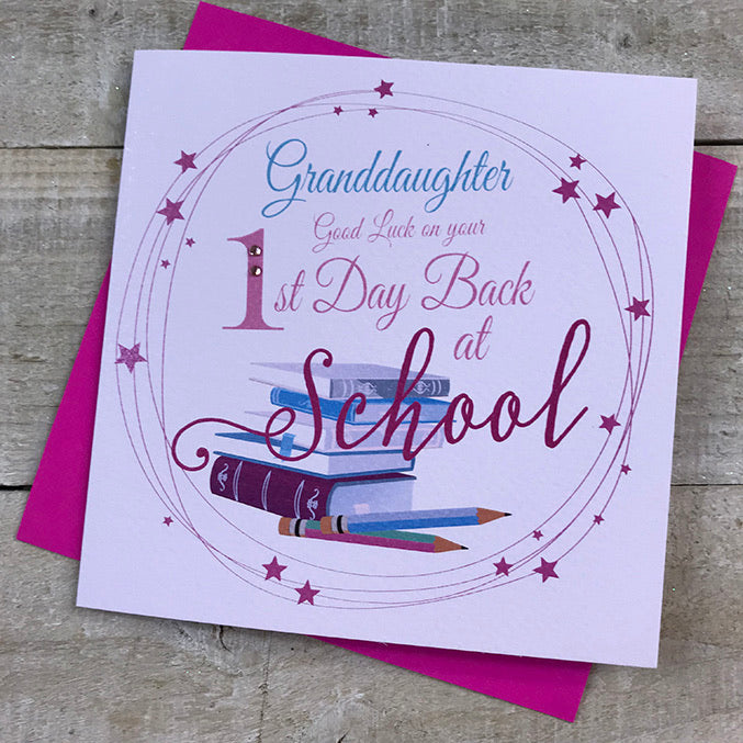 Granddaughter Good Luck on your First Day Back at School Card