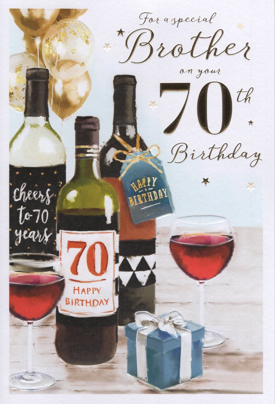 Brother 70 Birthday Card