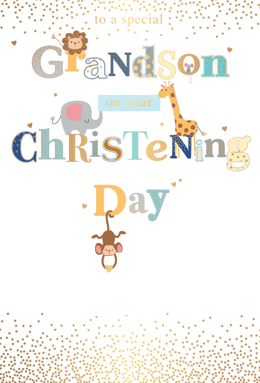 Grandson Christening Day Card