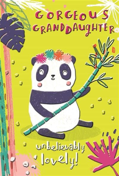 Granddaughter Birthday Card -  Cute Panda Design