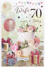 Load image into Gallery viewer, Wife 70 Birthday Card
