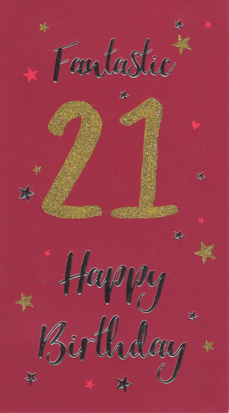 Female 21 Birthday Card