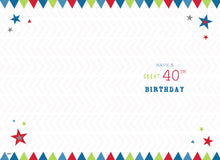 Load image into Gallery viewer, 40th Birthday Card - Colourful Giddy Up Design
