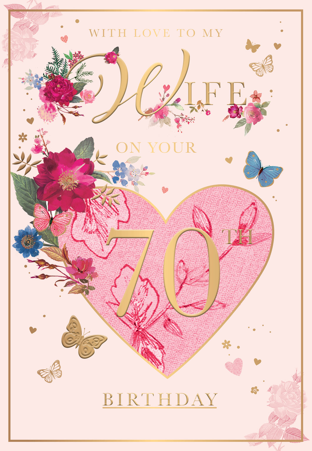 Wife 70 Birthday Card