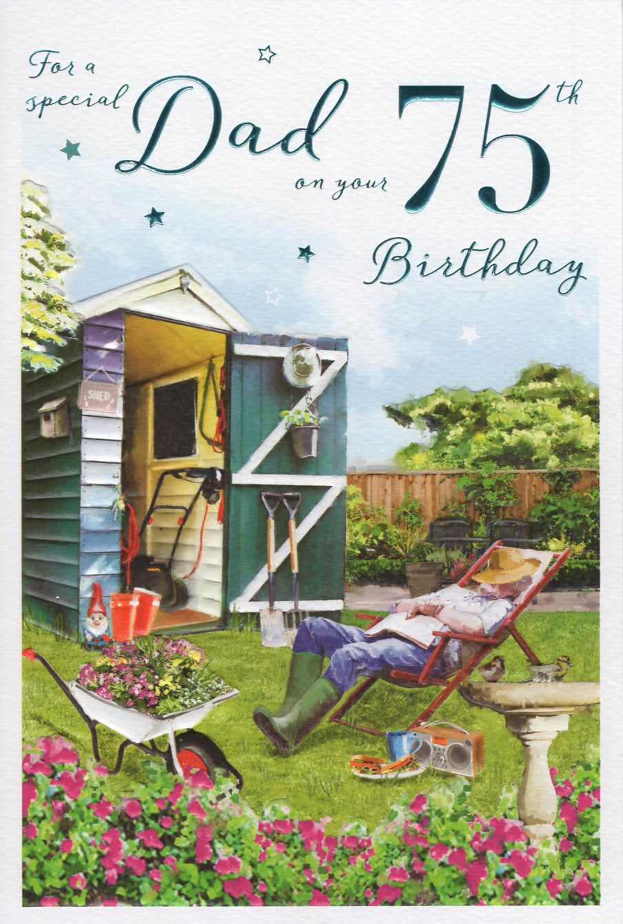 Dad 75 Birthday Card