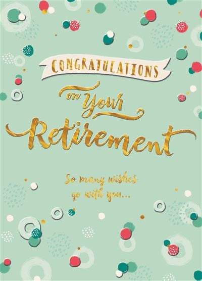 Hallmark Retirement Card - Large a4 Size