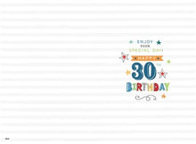 Load image into Gallery viewer, 30th Birthday Card - Colourful Giddy Up Design
