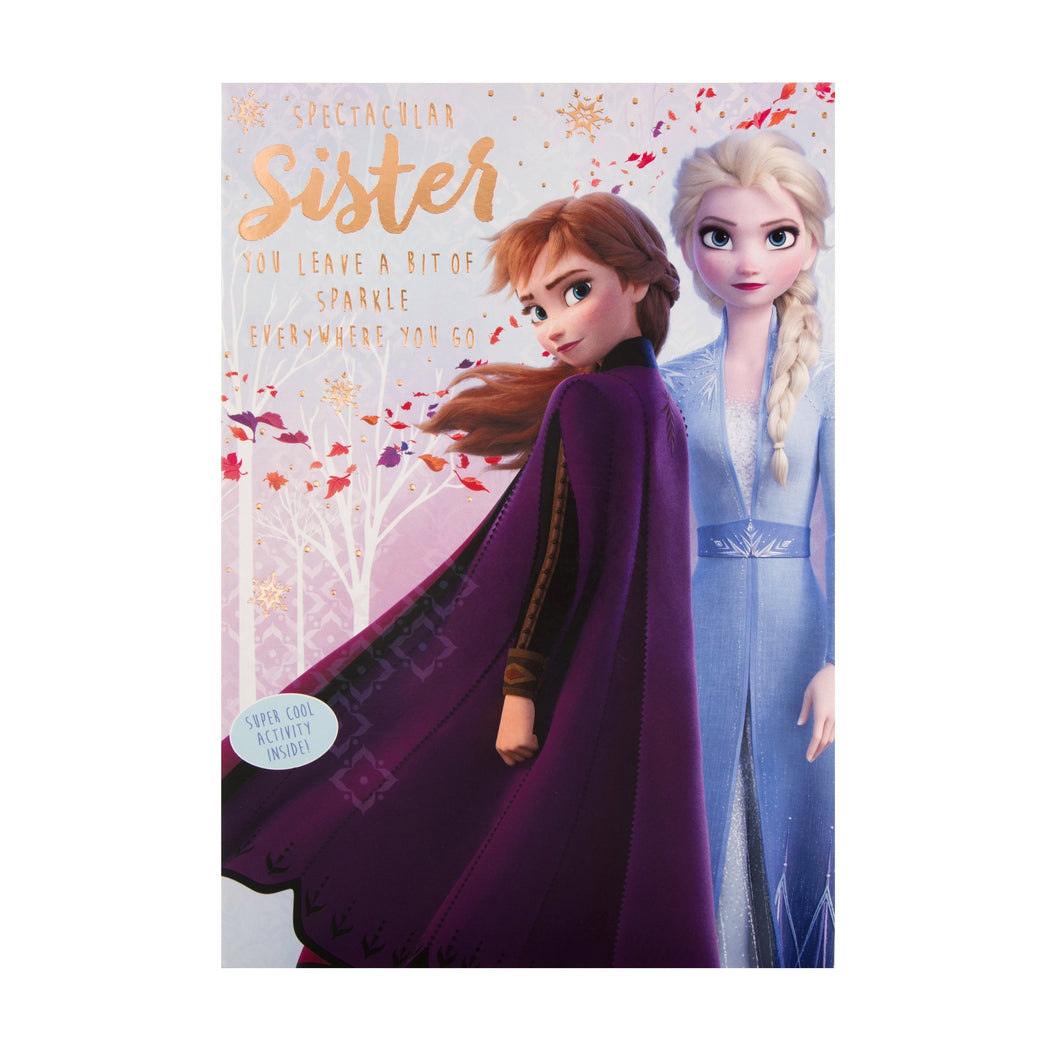 Sister Birthday Card - Disney Frozen Design