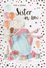 Load image into Gallery viewer, Sister in Law Birthday Card - Modern Design
