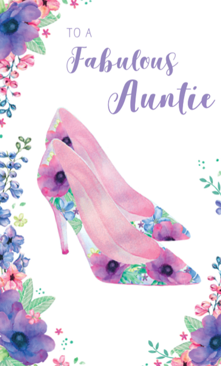 Auntie Birthday Card - Modern Shoe Design